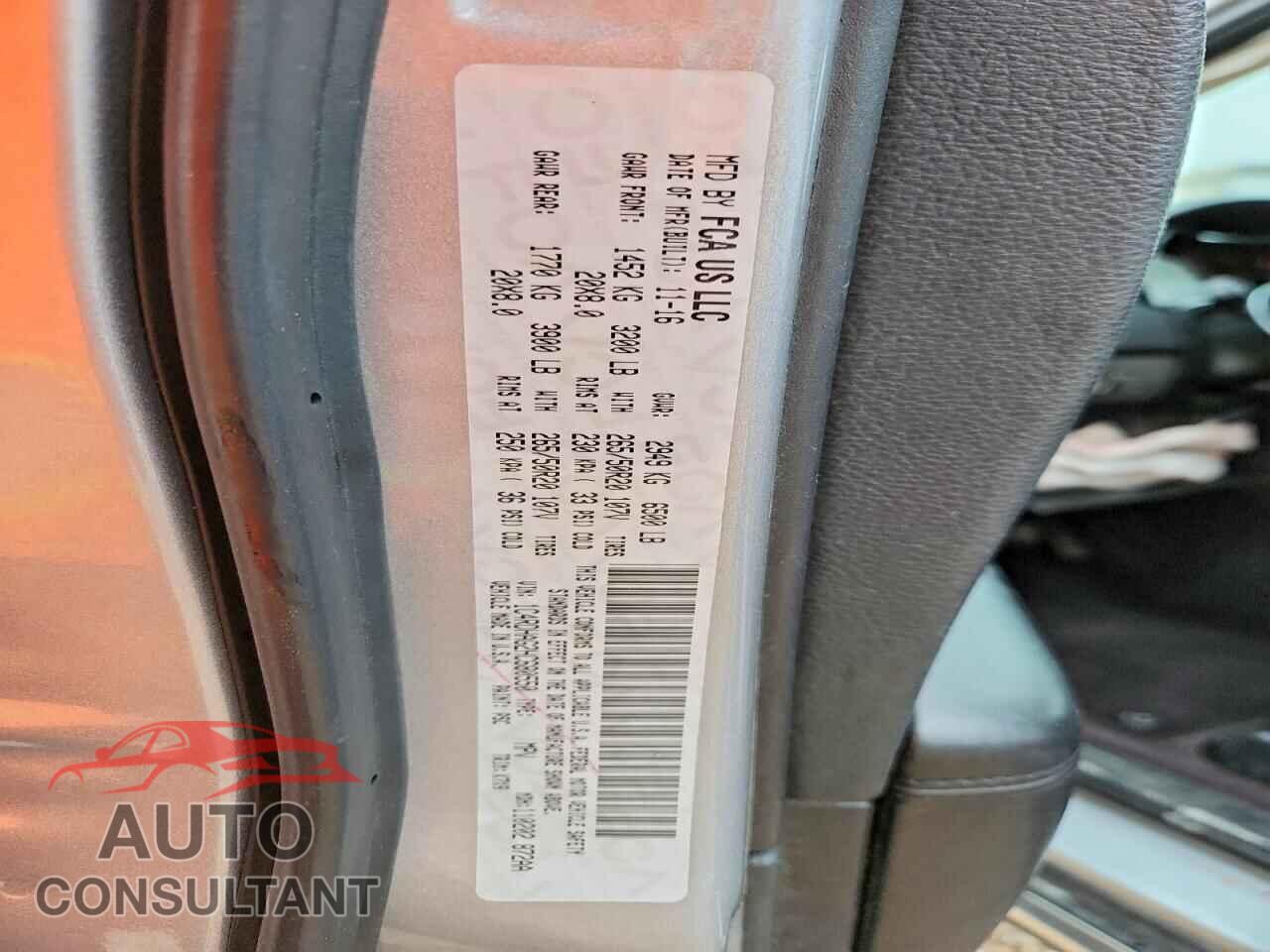 DODGE DURANGO 2017 - 1C4RDHAG2HC680550