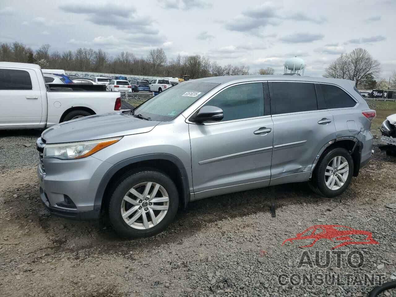 TOYOTA HIGHLANDER 2016 - 5TDBKRFH7GS273013
