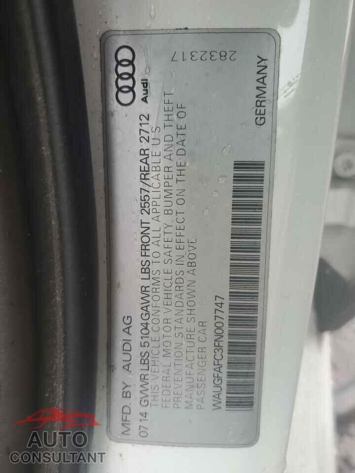 AUDI A6 2015 - WAUGFAFC3FN007747