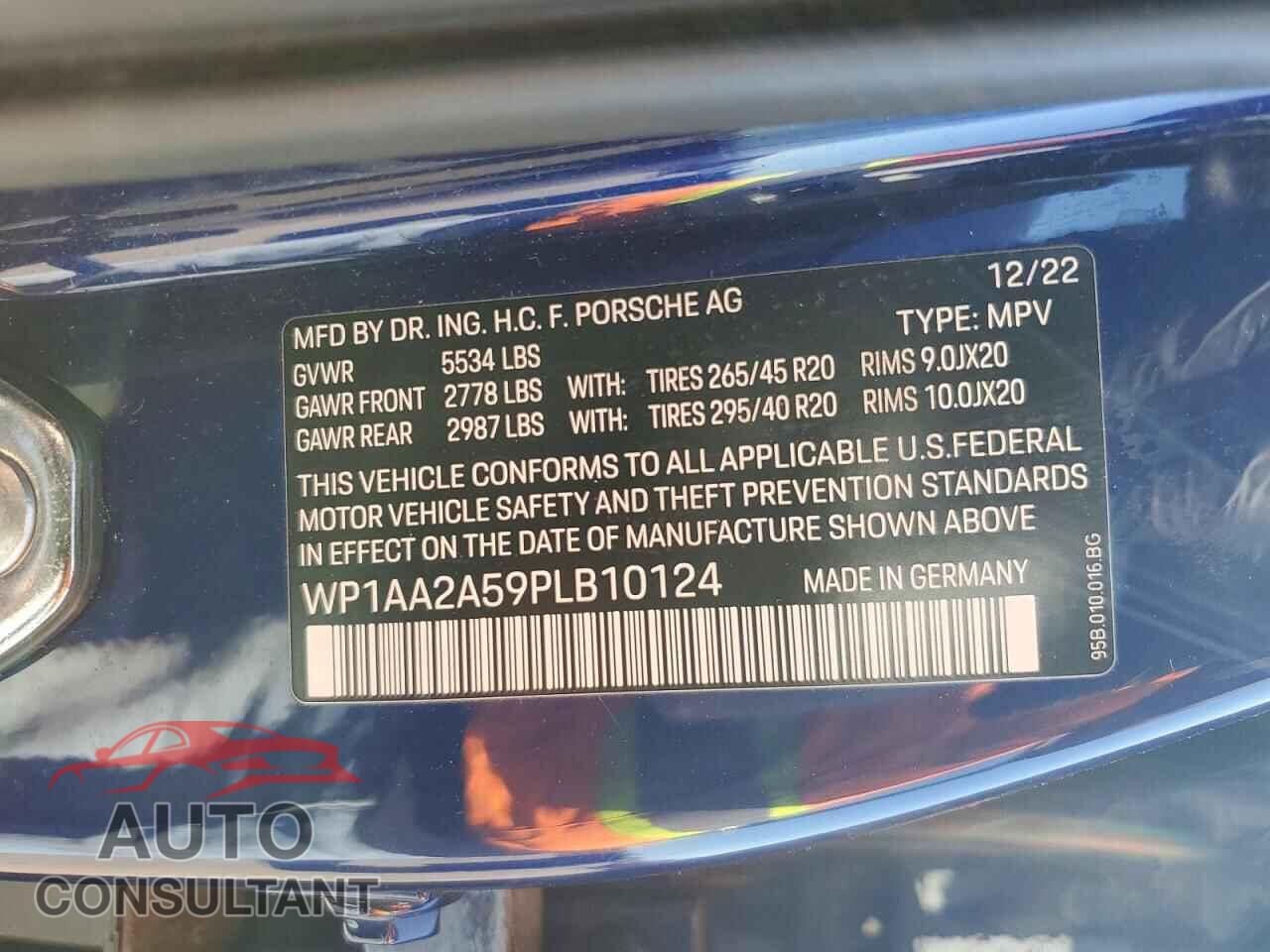 PORSCHE MACAN 2023 - WP1AA2A59PLB10124