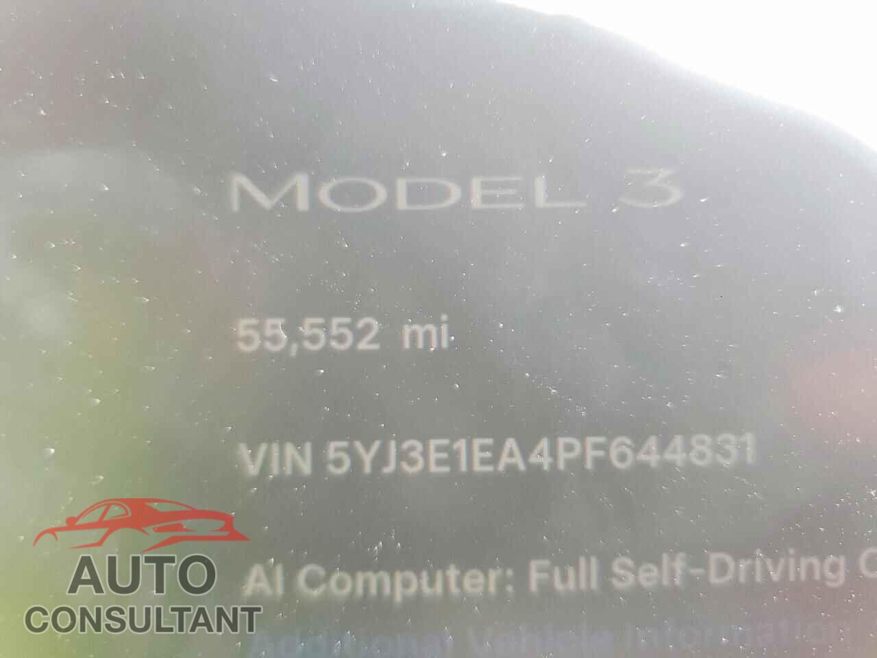 TESLA MODEL 3 2023 - 5YJ3E1EA4PF644831