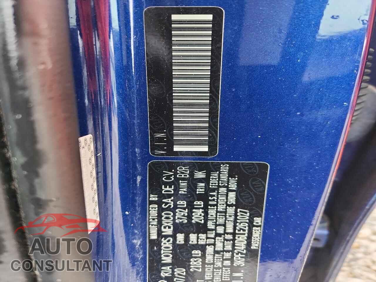 KIA FORTE 2020 - 3KPF24AD6LE261027