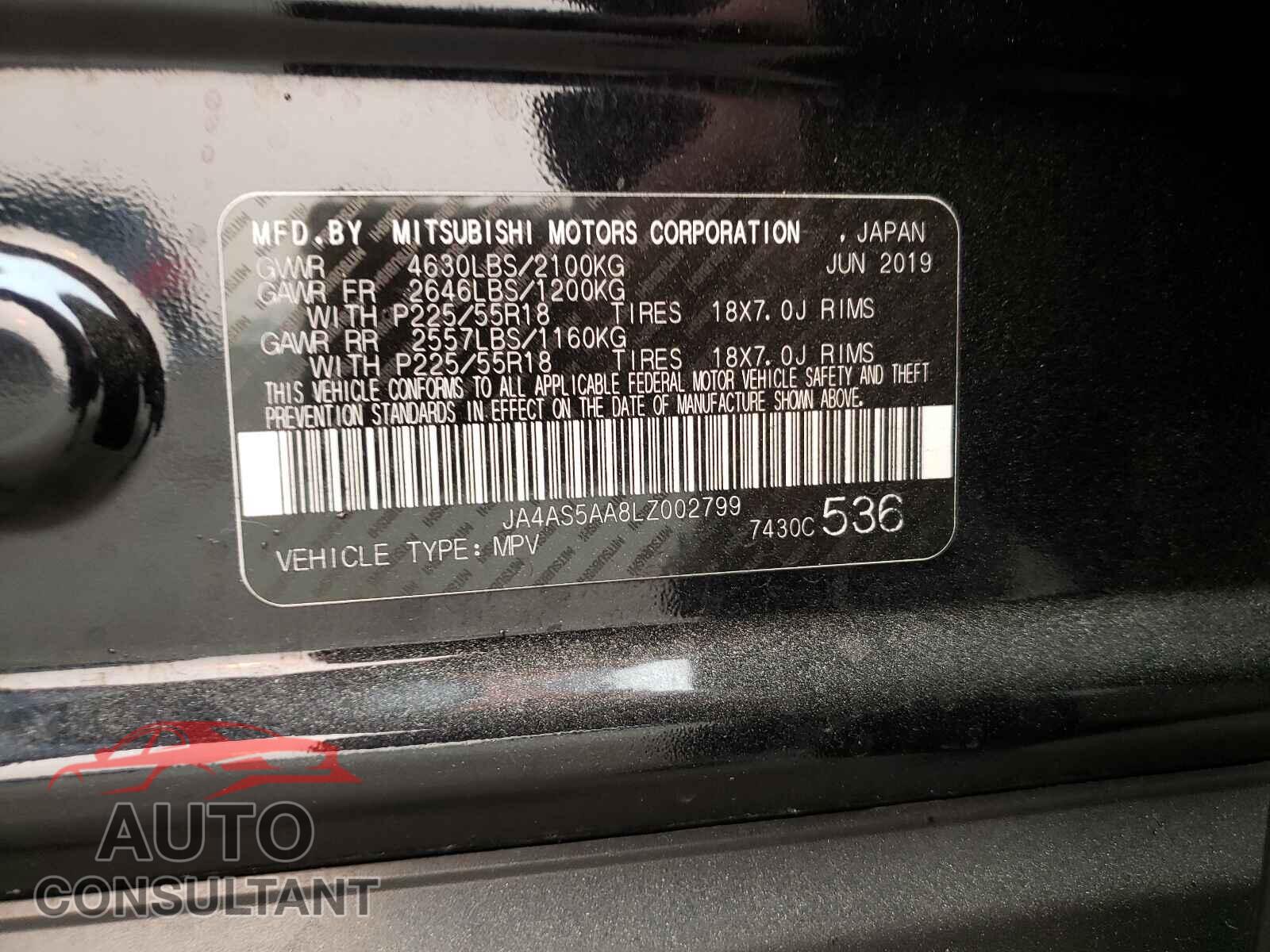 MITSUBISHI ECLIPSE 2020 - JA4AS5AA8LZ002799