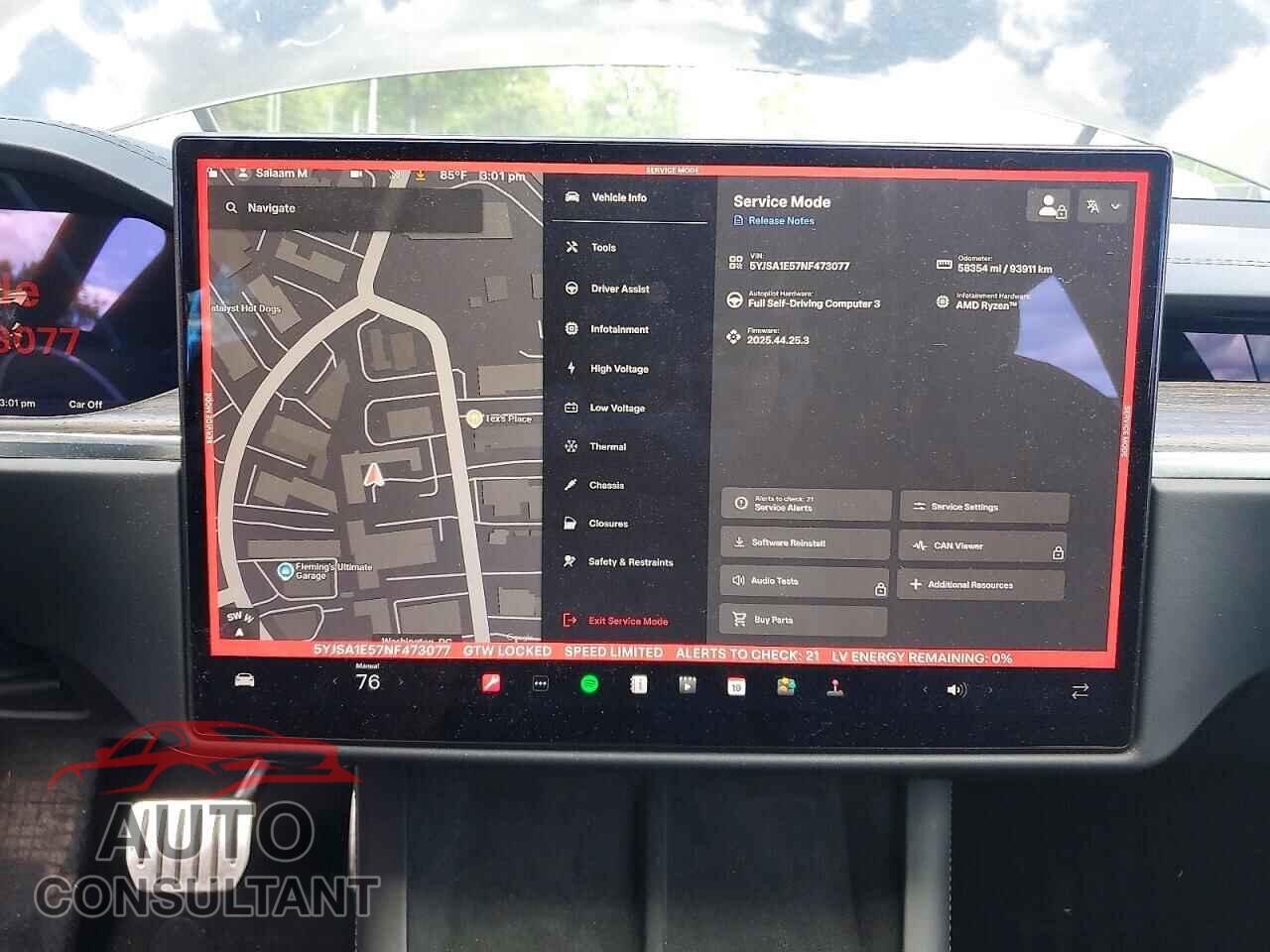 TESLA MODEL S 2022 - 5YJSA1E57NF473077