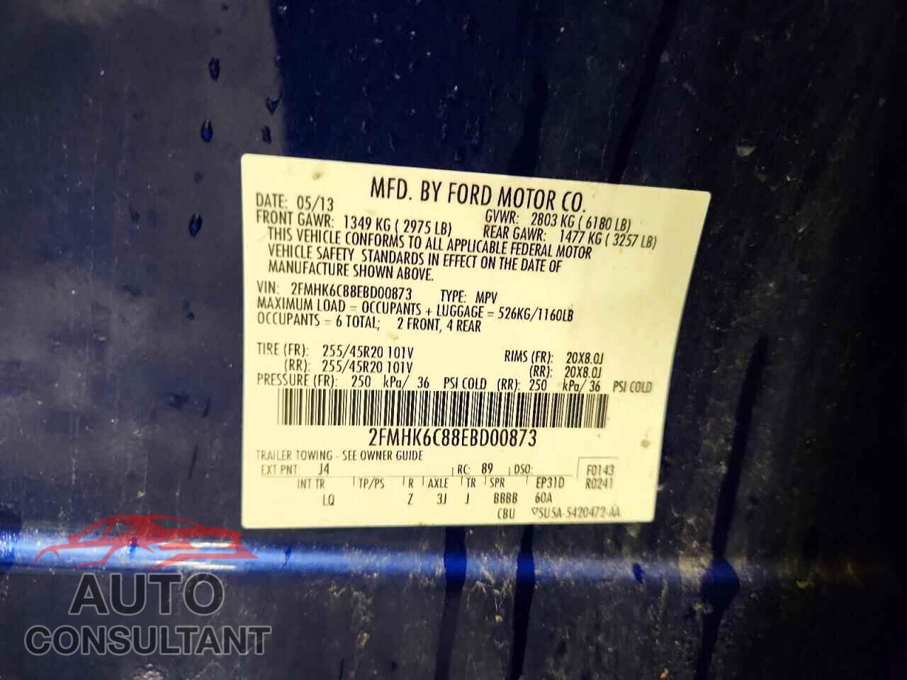 FORD FLEX 2014 - 2FMHK6C88EBD00873