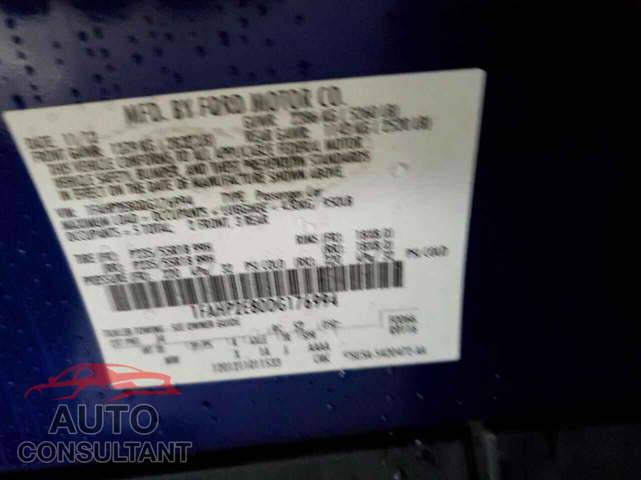 FORD TAURUS 2013 - 1FAHP2E80DG176994