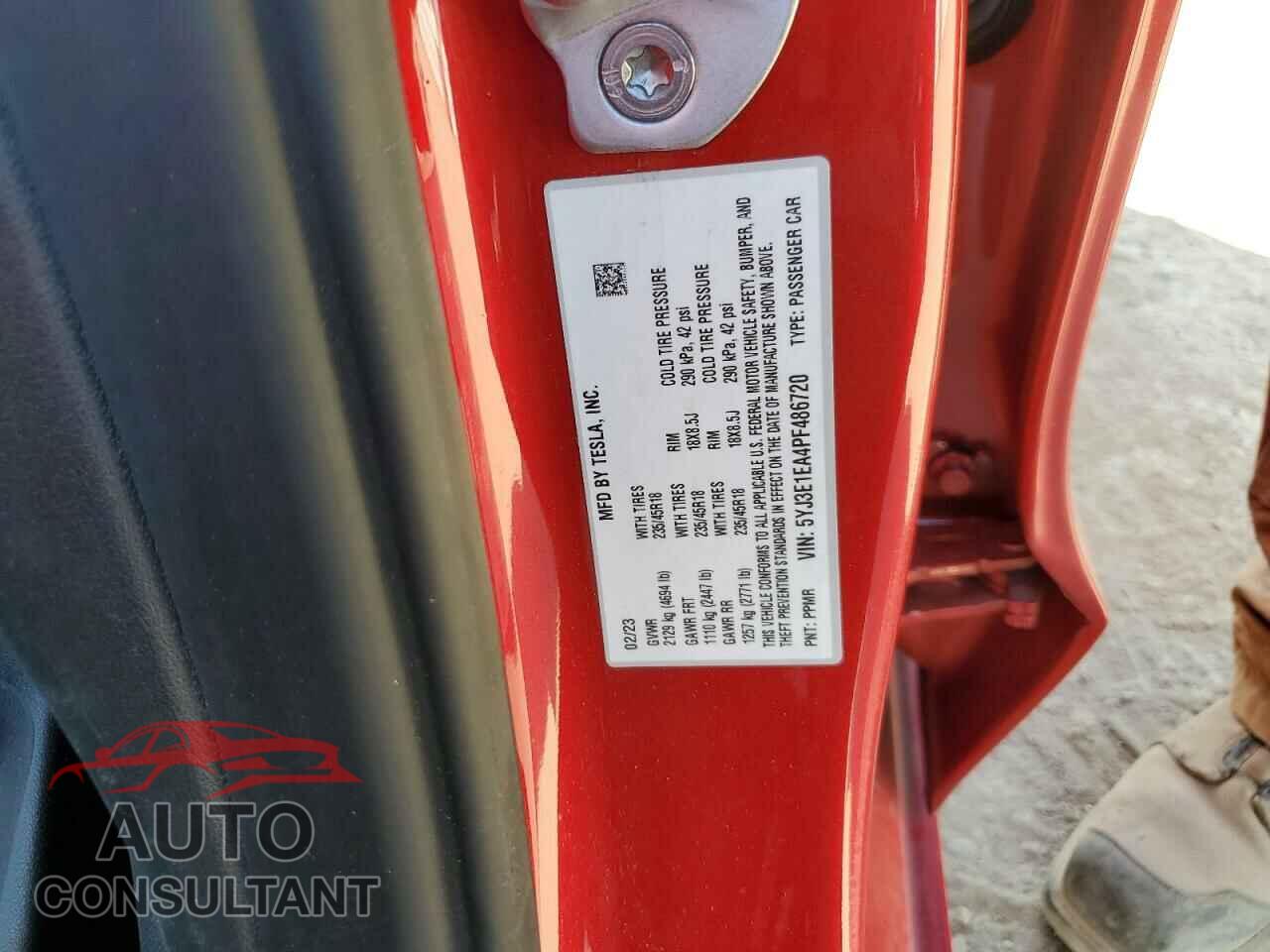TESLA MODEL 3 2023 - 5YJ3E1EA4PF486720