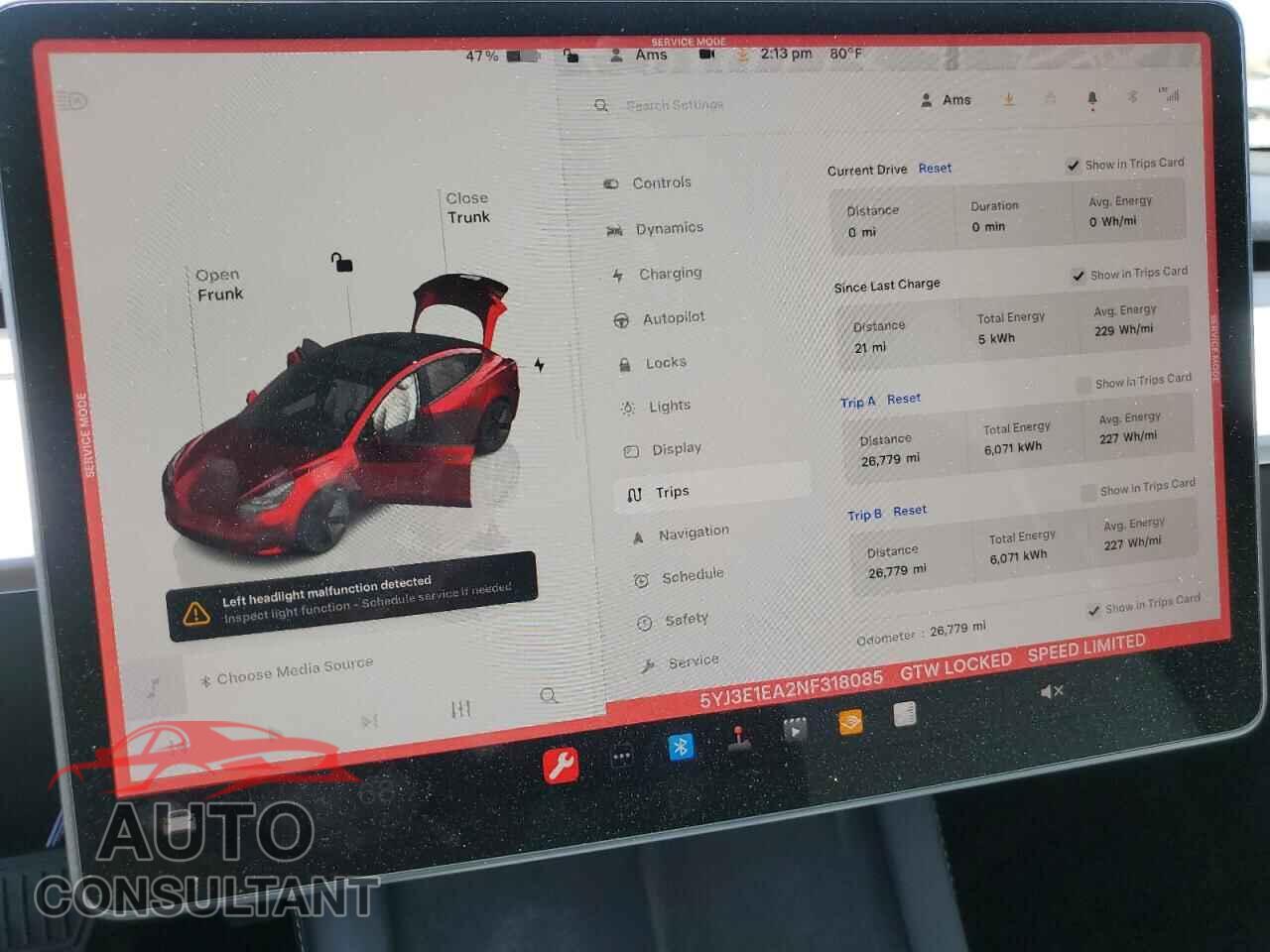 TESLA MODEL 3 2022 - 5YJ3E1EA2NF318085