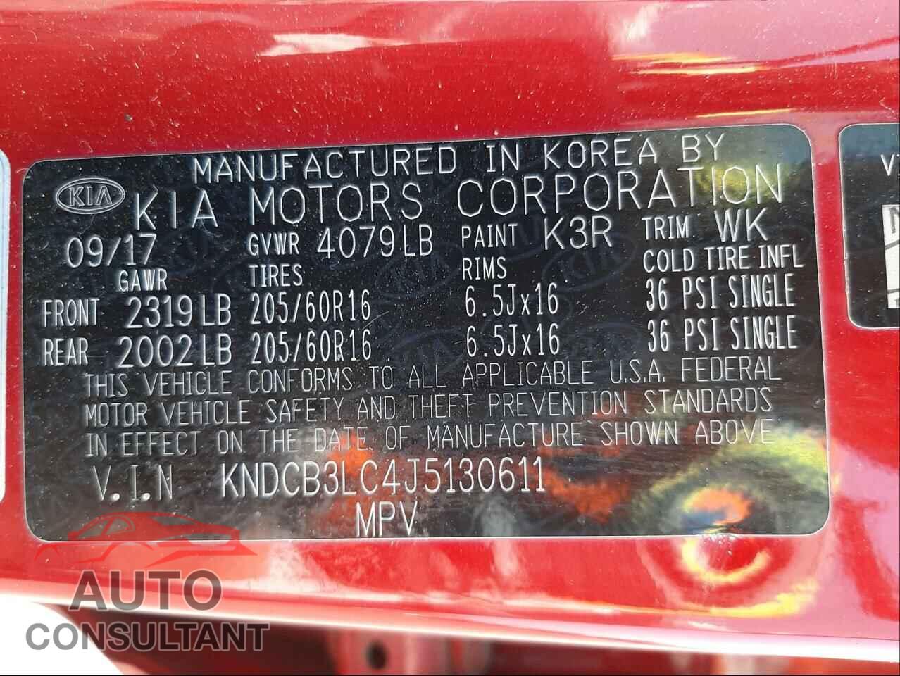 KIA NIRO 2018 - KNDCB3LC4J5130611