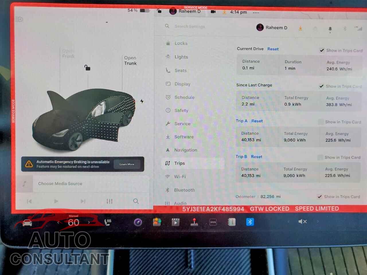 TESLA MODEL 3 2019 - 5YJ3E1EA2KF485994