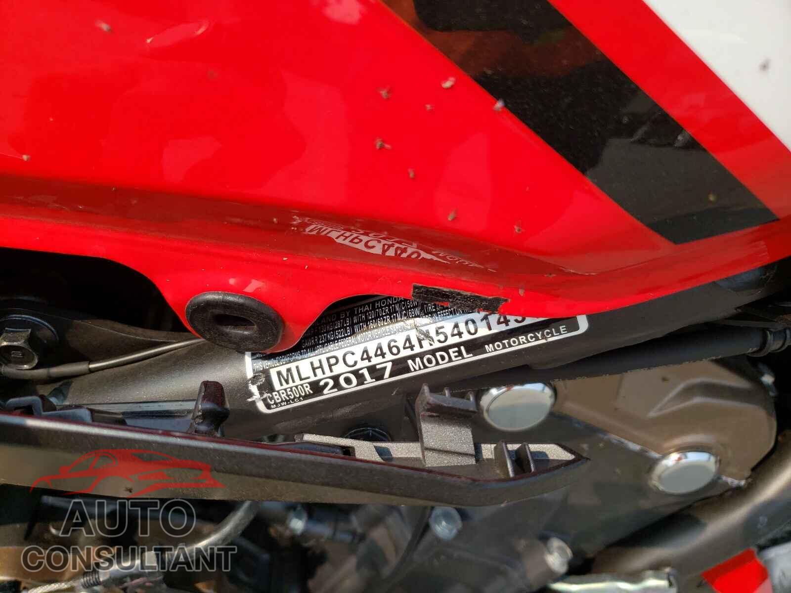 HONDA CBR CYCLE 2017 - MLHPC4464H5401431