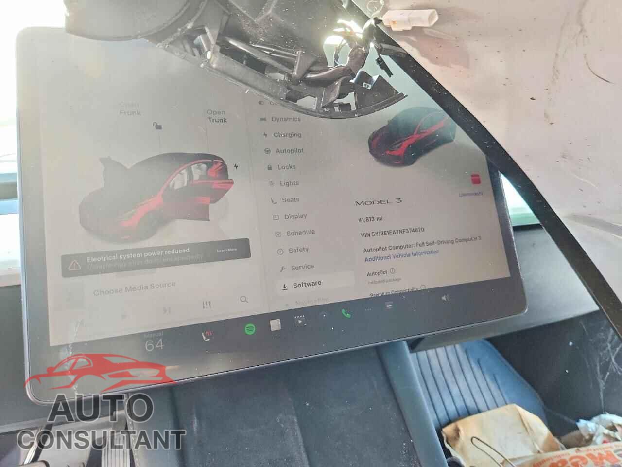 TESLA MODEL 3 2022 - 5YJ3E1EA7NF374670