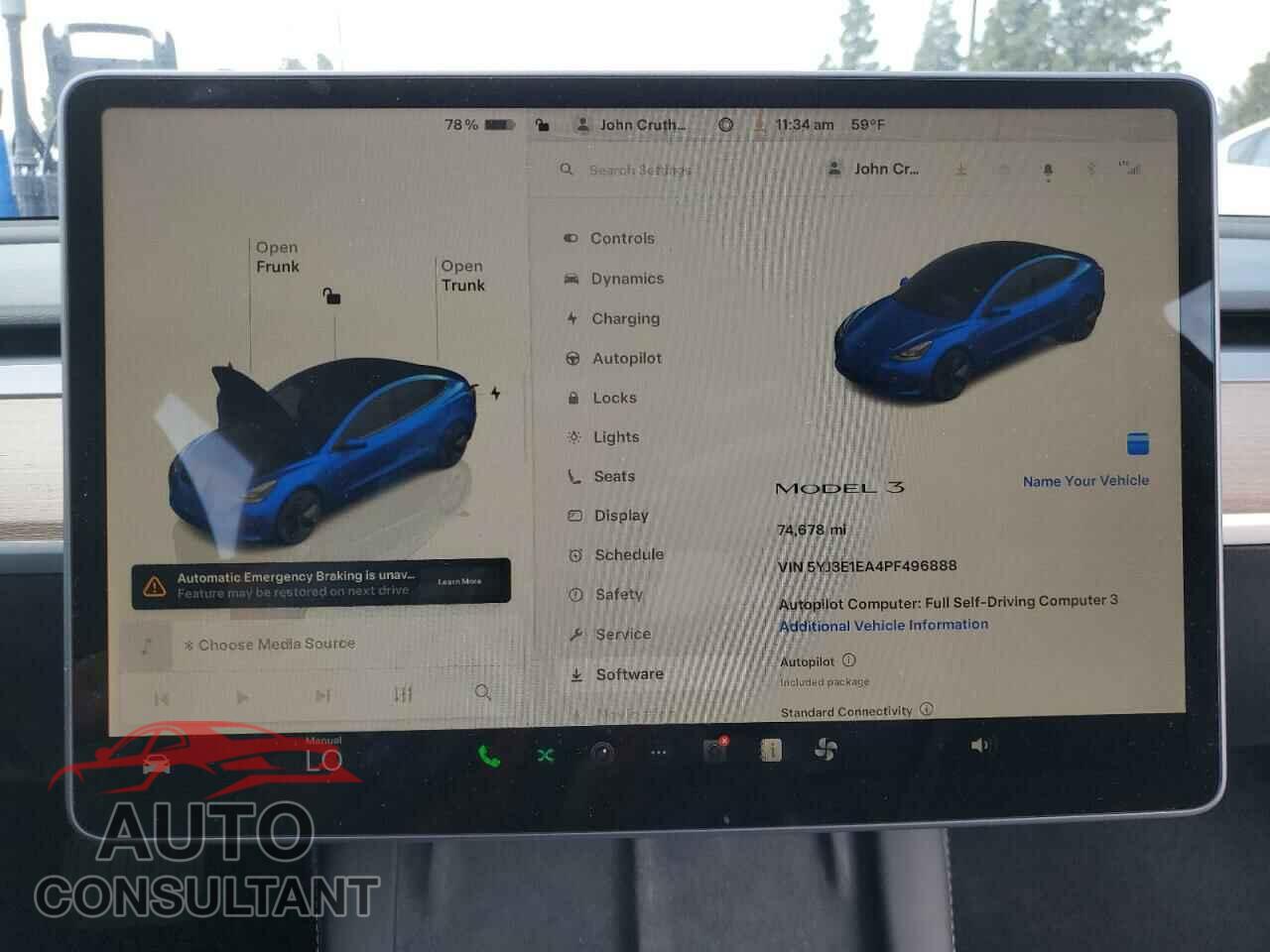 TESLA MODEL 3 2023 - 5YJ3E1EA4PF496888
