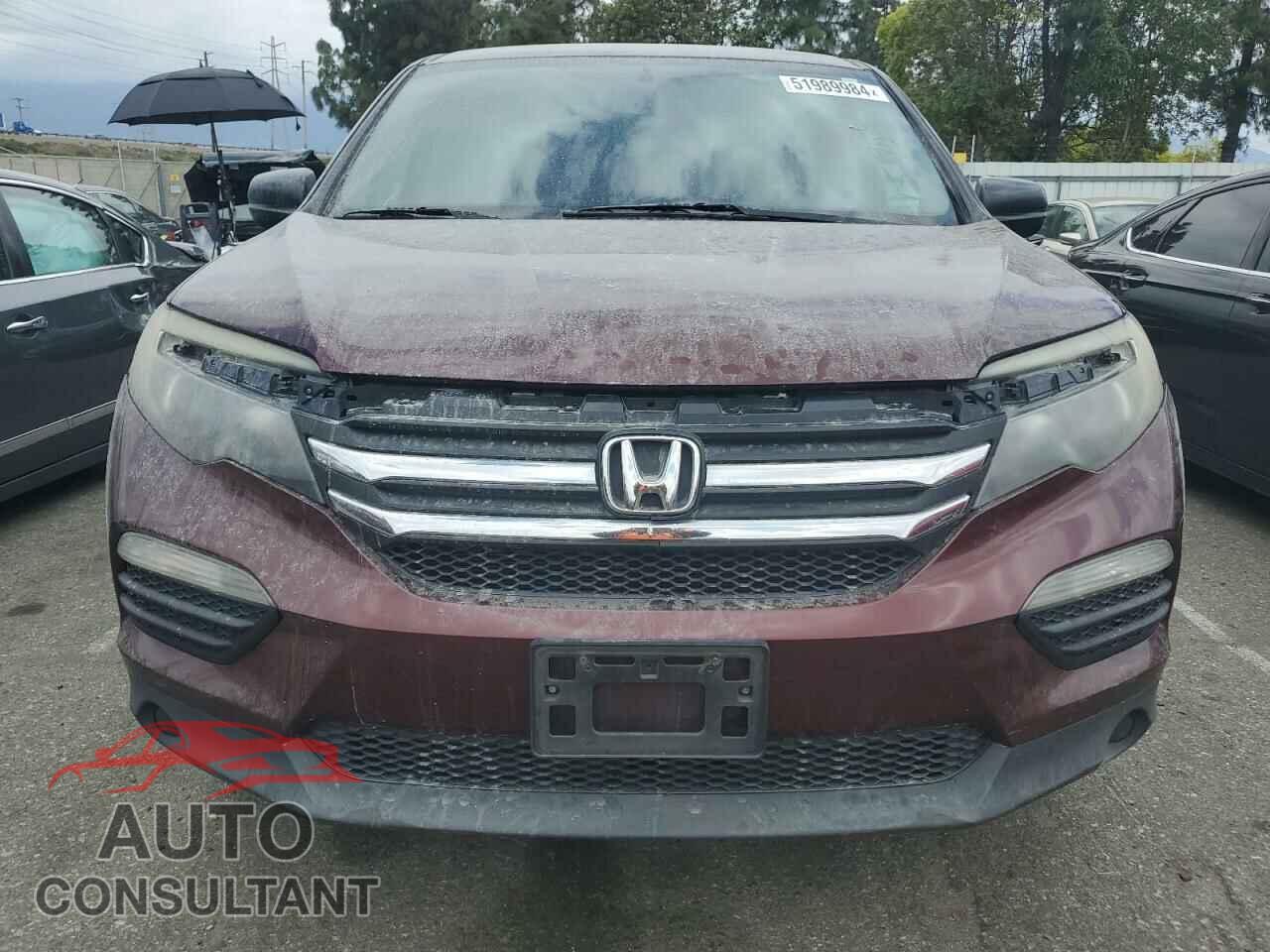HONDA PILOT 2018 - 5FNYF5H12JB027862
