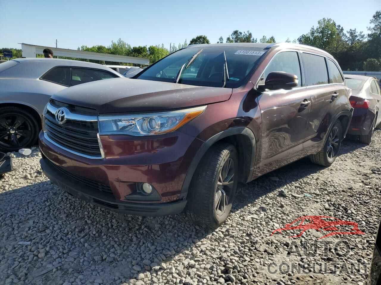 TOYOTA HIGHLANDER 2016 - 5TDKKRFH0GS160892