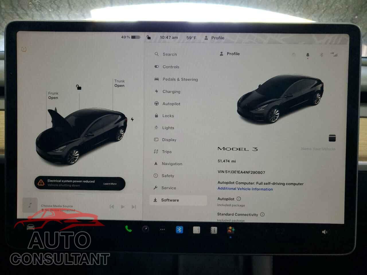TESLA MODEL 3 2022 - 5YJ3E1EA4NF290807