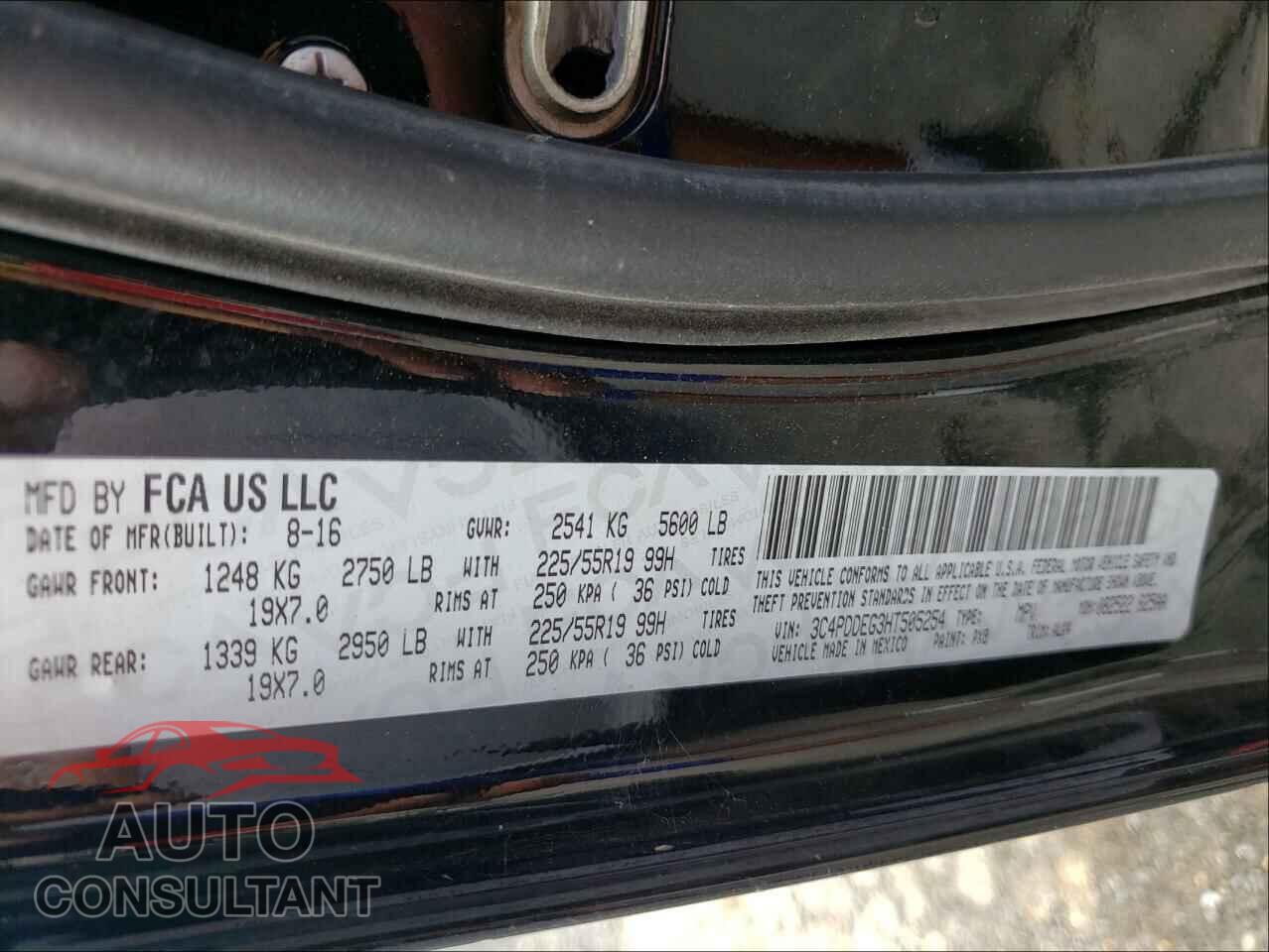 DODGE JOURNEY 2017 - 3C4PDDEG3HT505254