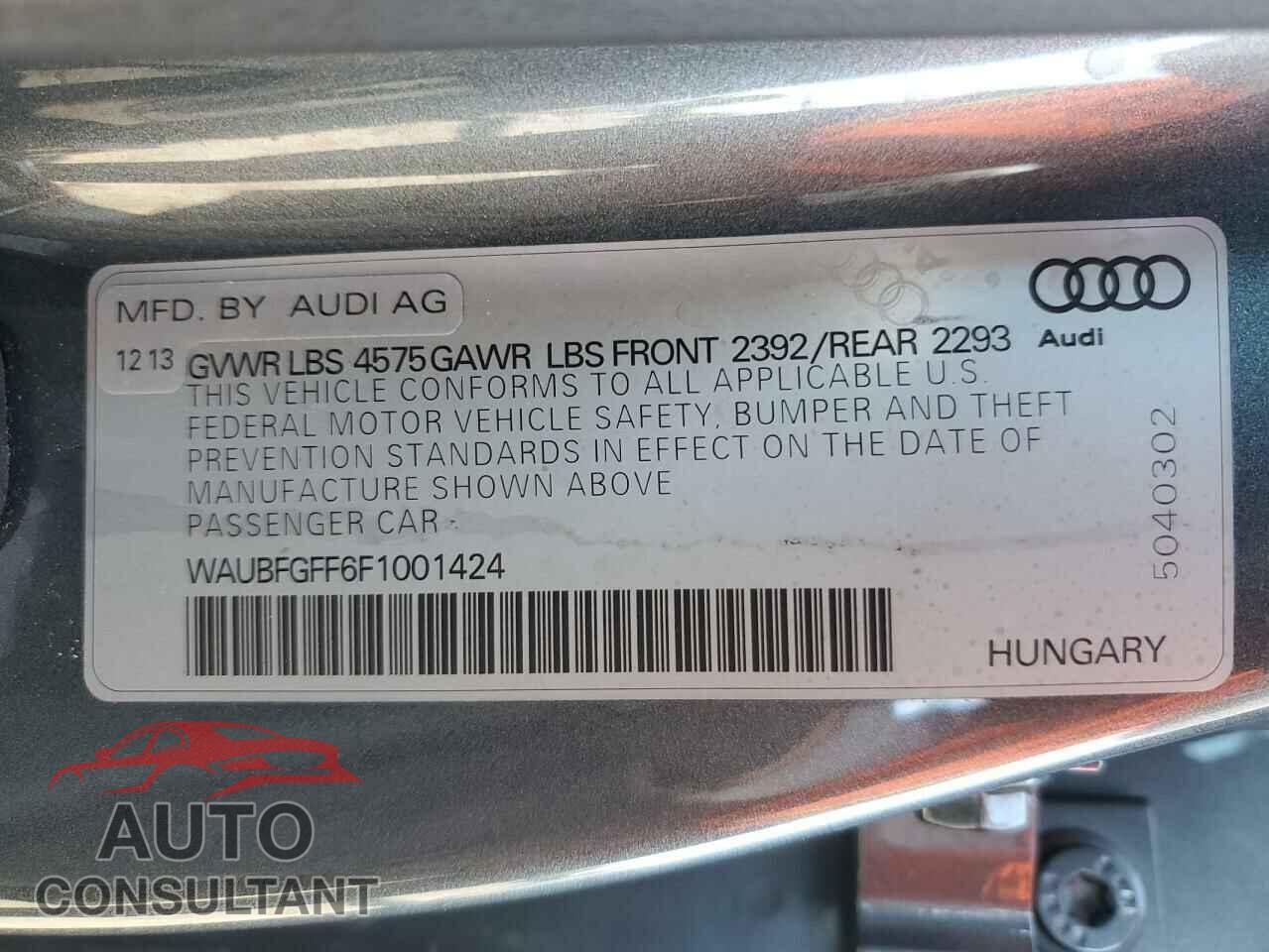 AUDI A3 2015 - WAUBFGFF6F1001424