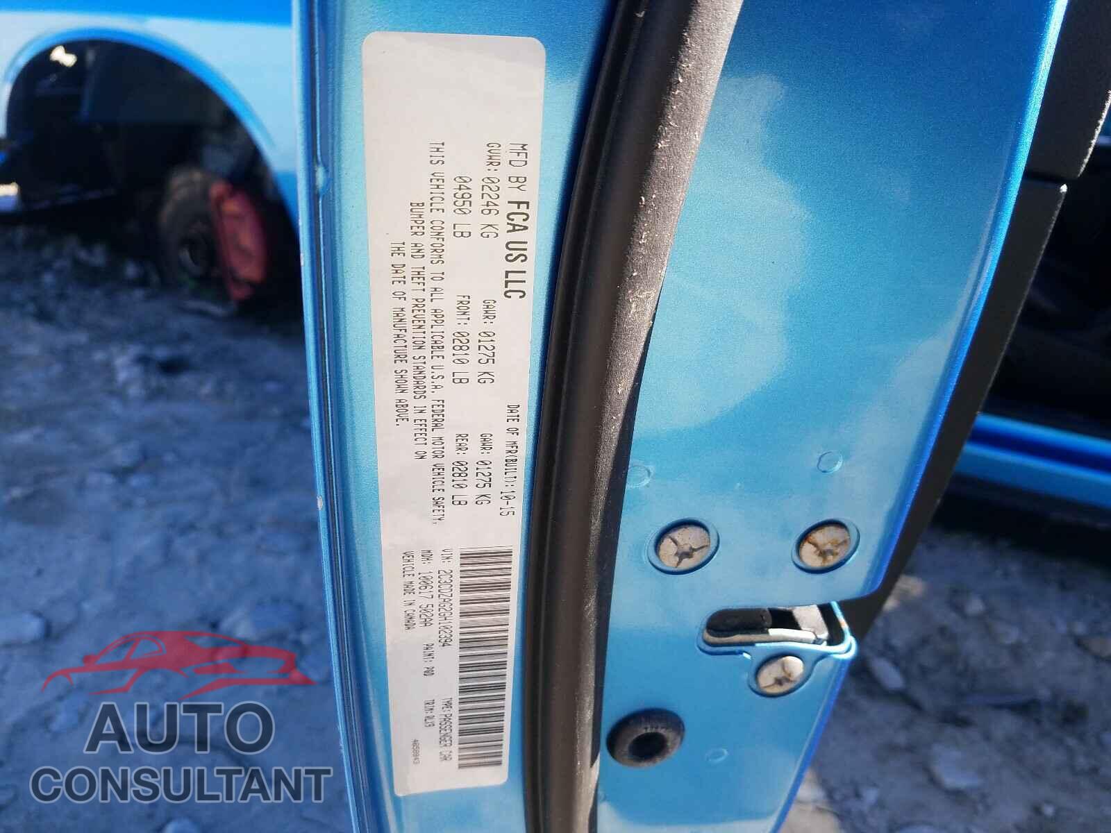 DODGE CHALLENGER 2016 - 2C3CDZAG2GH102394