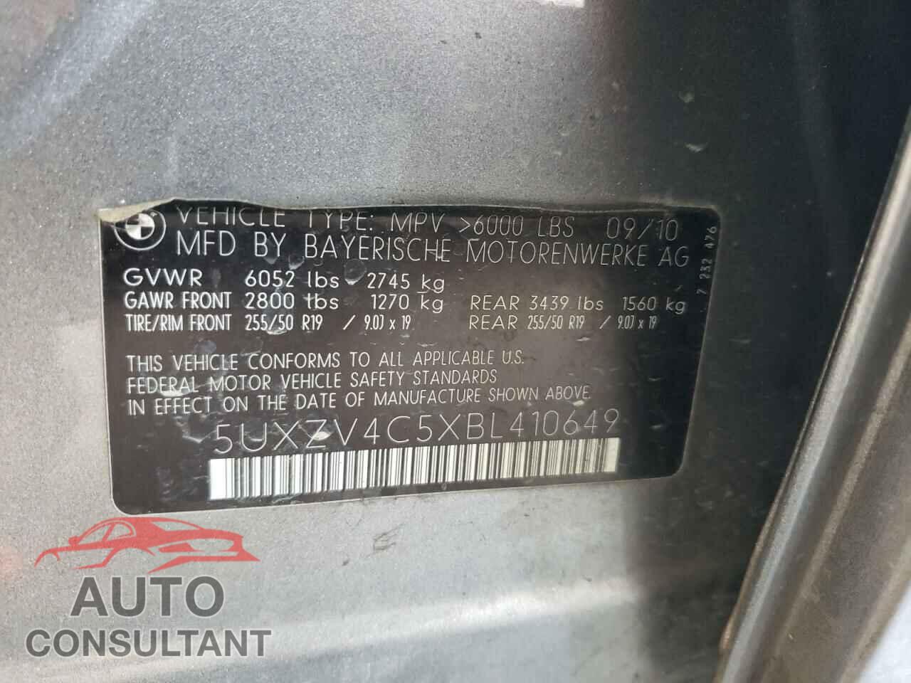 BMW X5 2011 - 5UXZV4C5XBL410649