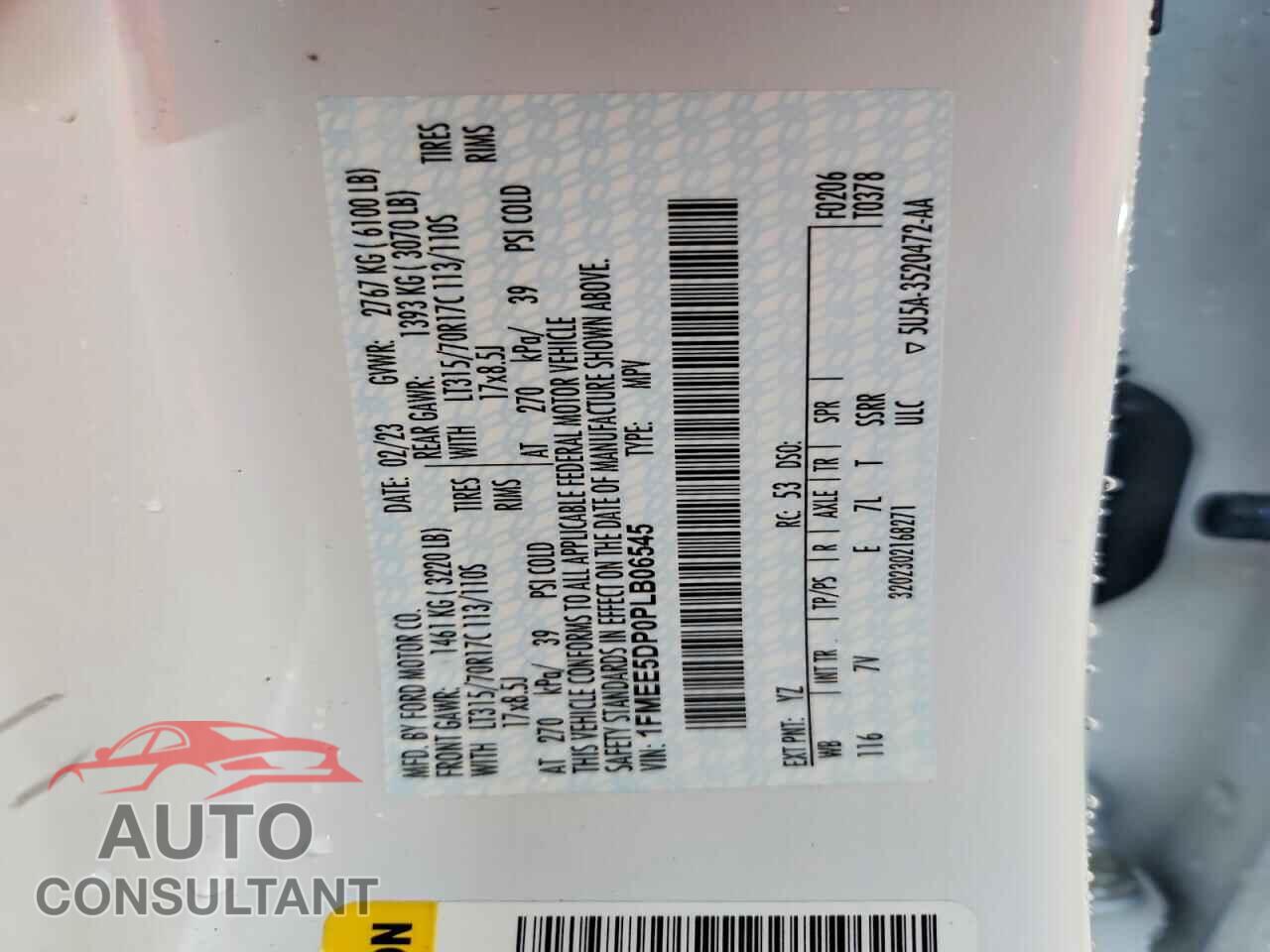 FORD BRONCO 2023 - 1FMEE5DP0PLB06545