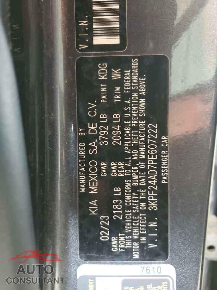 KIA FORTE 2023 - 3KPF24AD7PE607222
