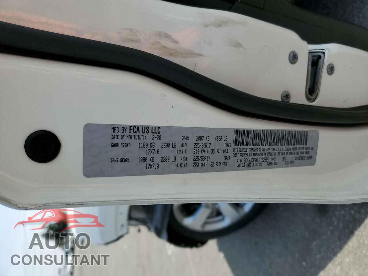 JEEP COMPASS 2020 - 3C4NJDBB8LT192591