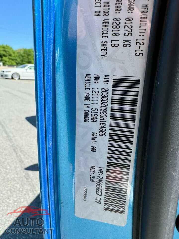 DODGE CHALLENGER 2016 - 2C3CDZC92GH164666