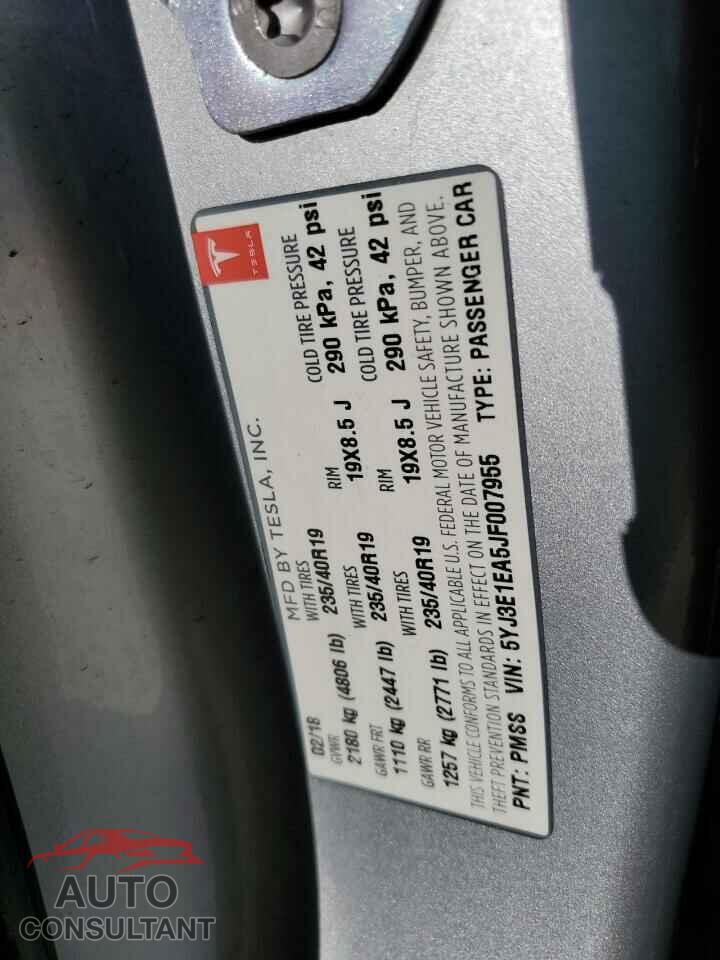 TESLA MODEL 3 2018 - 5YJ3E1EA5JF007955