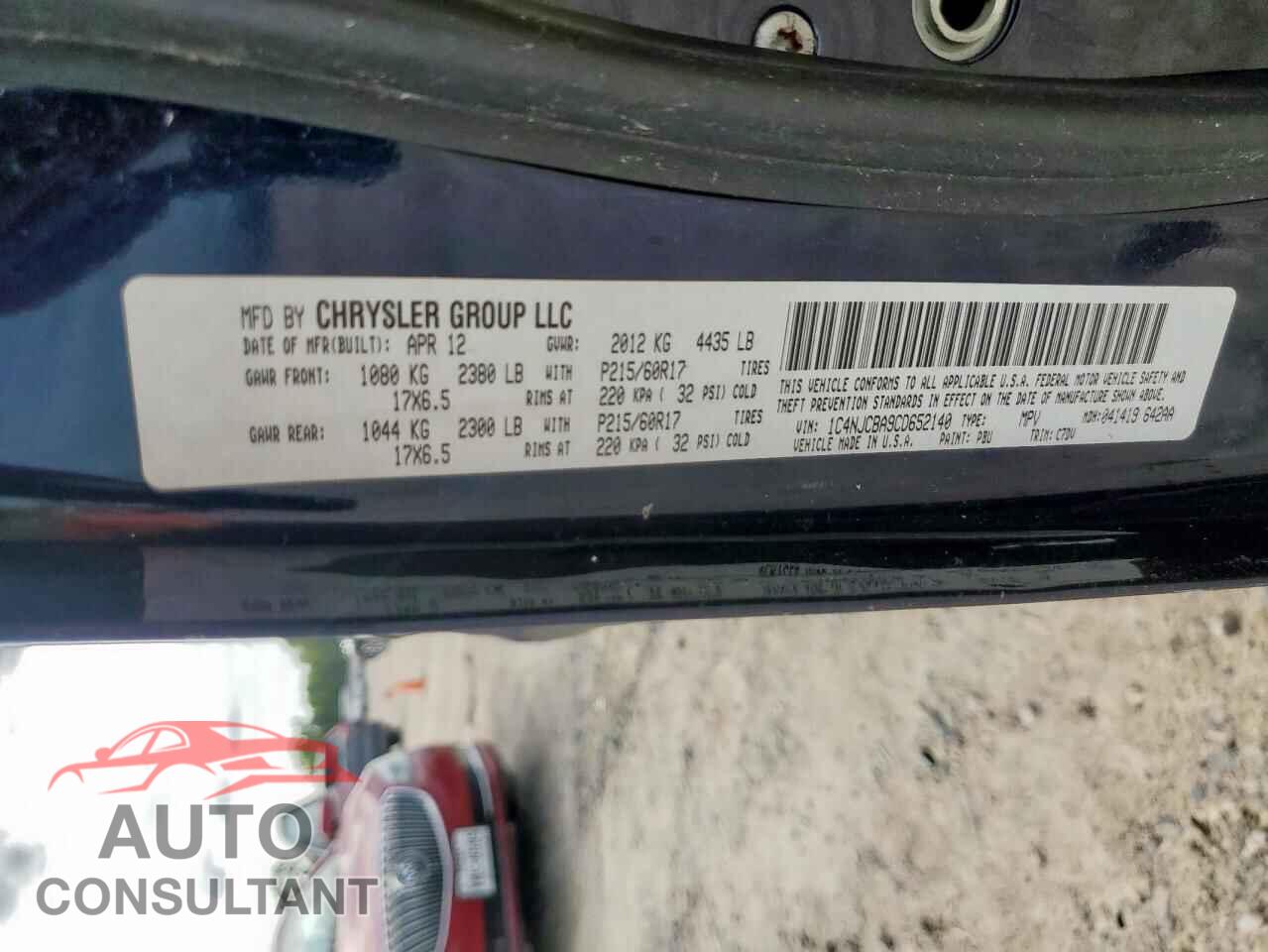 JEEP COMPASS 2012 - 1C4NJCBA9CD652140