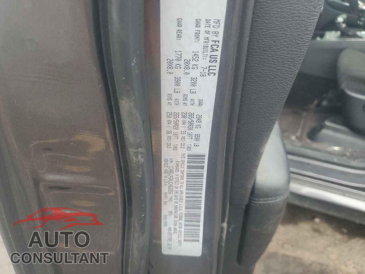 DODGE DURANGO 2018 - 1C4RDJAGXJC463356