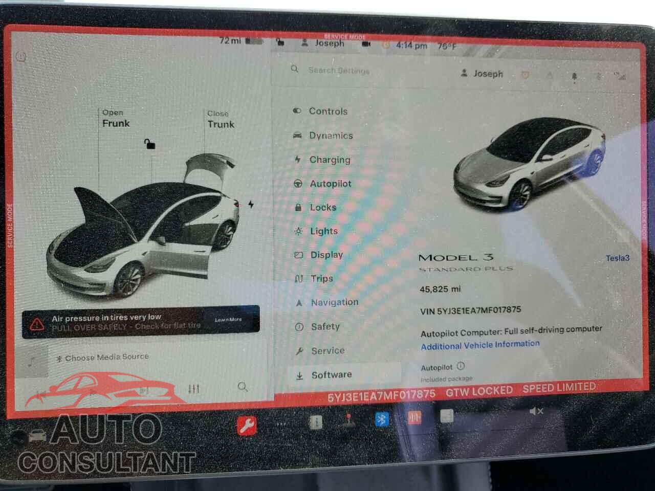 TESLA MODEL 3 2021 - 5YJ3E1EA7MF017875