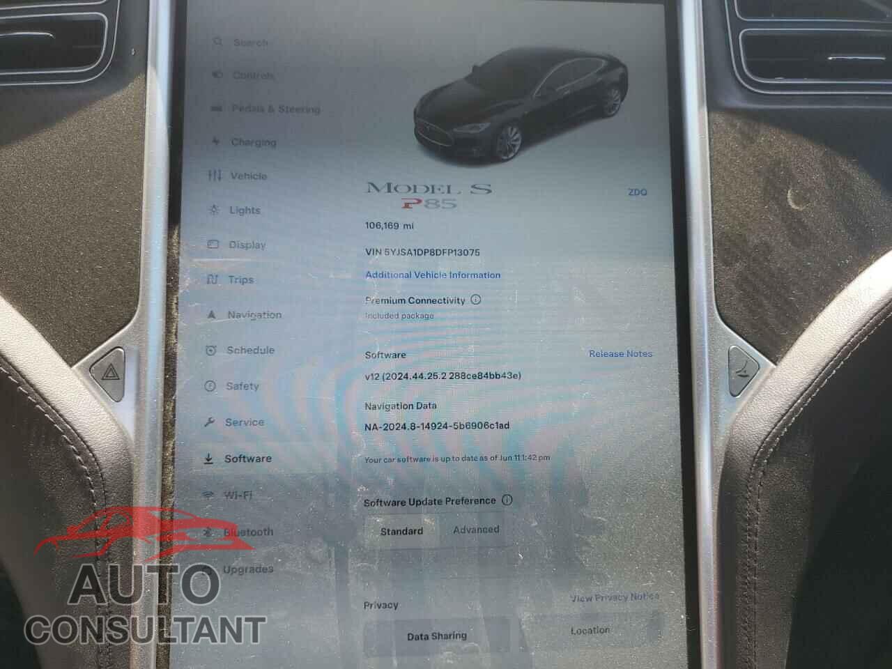 TESLA MODEL S 2013 - 5YJSA1DP8DFP13075