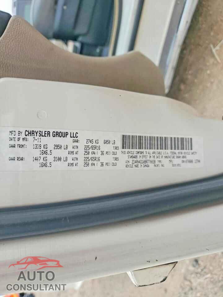DODGE CARAVAN 2011 - 2D4RN4DG0BR770038