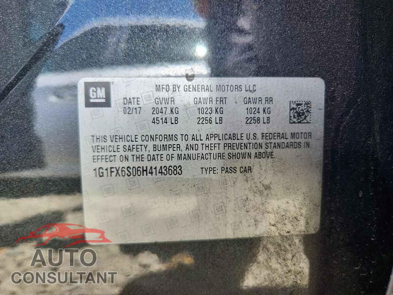 CHEVROLET BOLT 2017 - 1G1FX6S06H4143683
