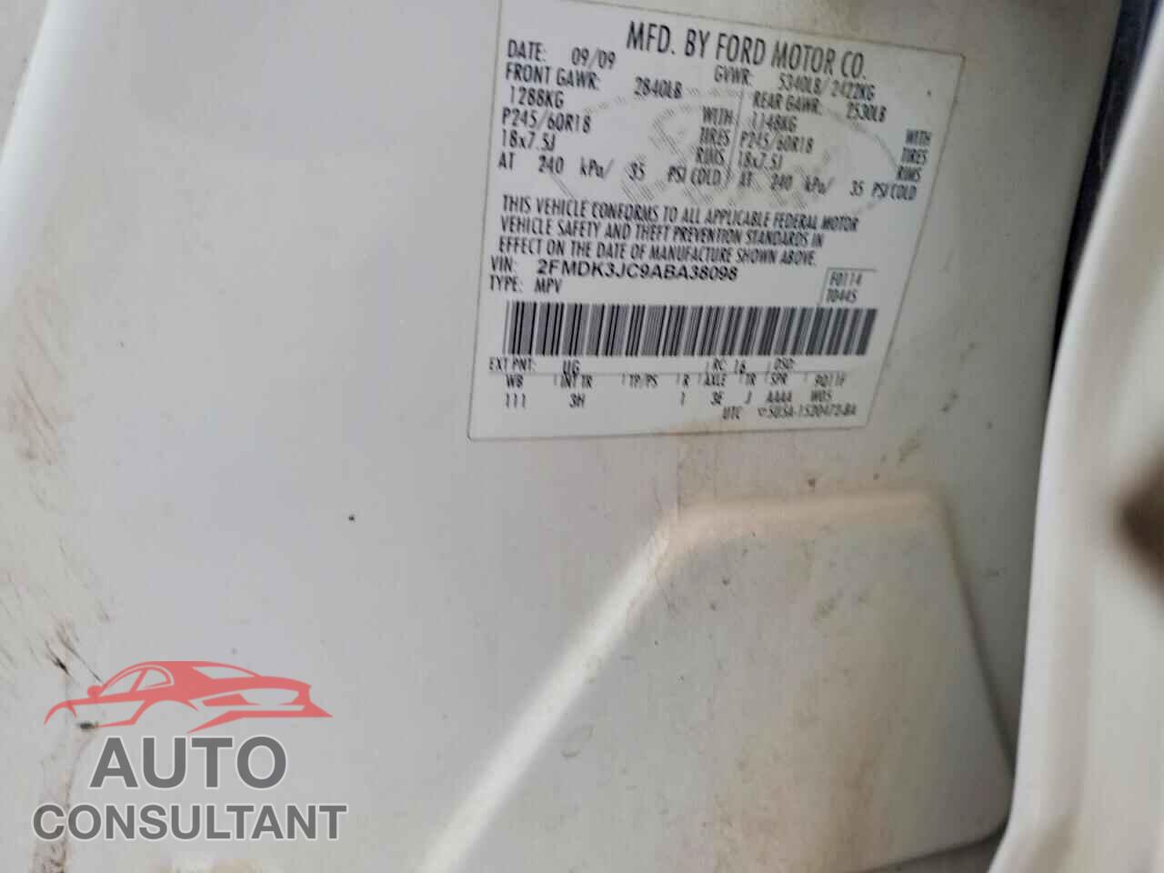FORD EDGE 2011 - 2FMDK3JC9ABA38098