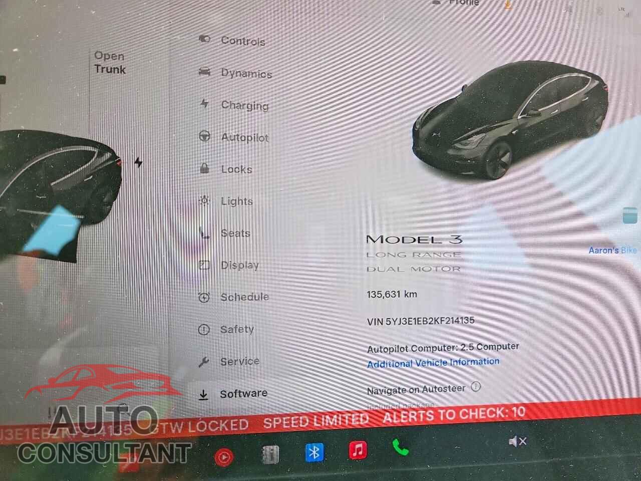 TESLA MODEL 3 2019 - 5YJ3E1EB2KF214135