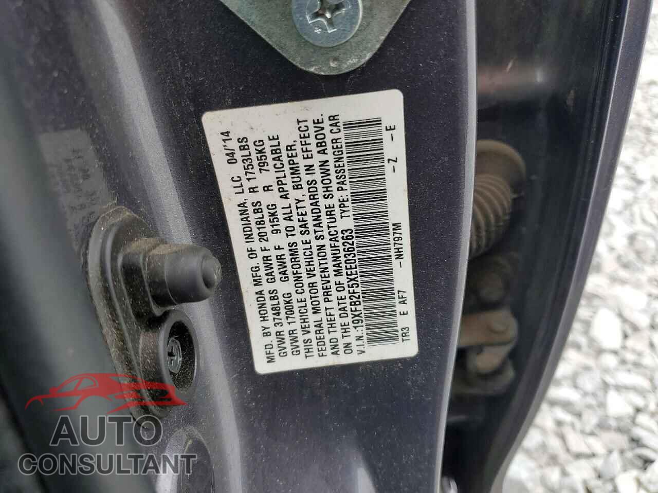 HONDA CIVIC 2014 - 19XFB2F5XEE036263
