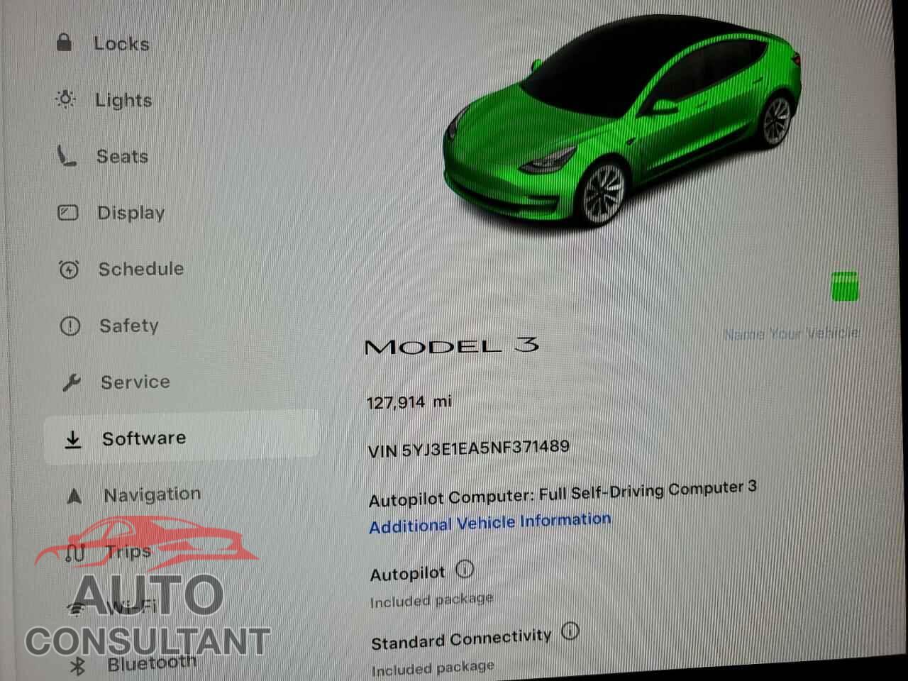 TESLA MODEL 3 2022 - 5YJ3E1EA5NF371489