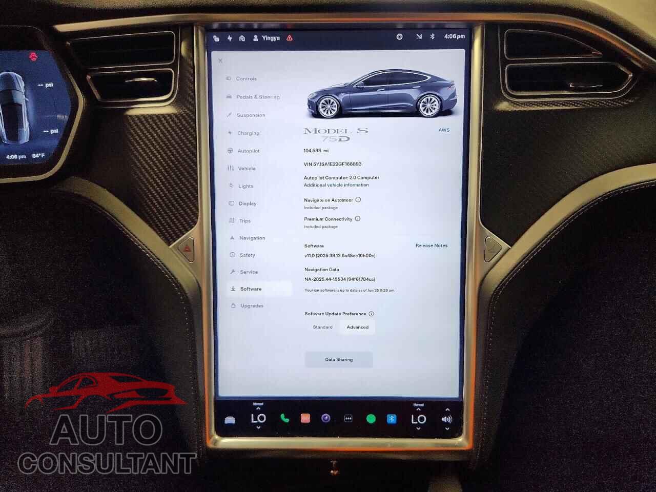 TESLA MODEL S 2016 - 5YJSA1E22GF166893