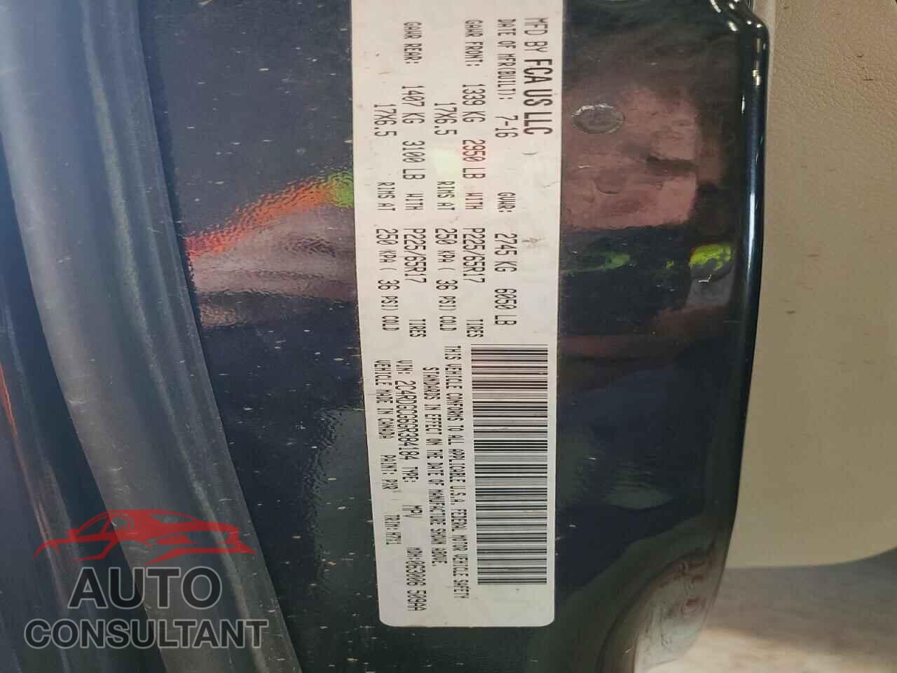 DODGE CARAVAN 2016 - 2C4RDGCG6GR384184