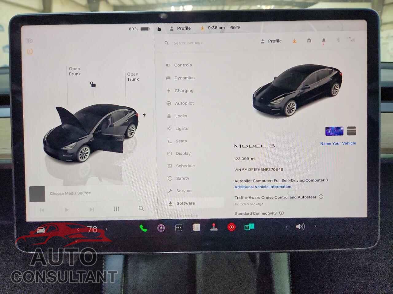 TESLA MODEL 3 2022 - 5YJ3E1EA6NF370948