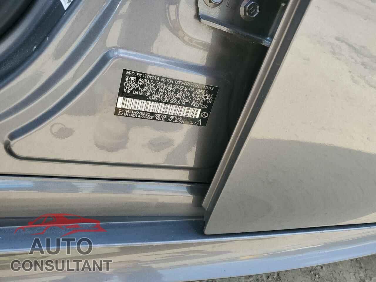 LEXUS IS 2015 - JTHBF1D20F5063134