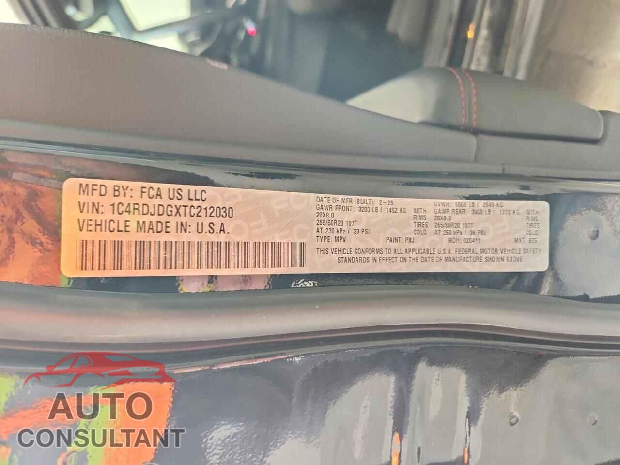 DODGE DURANGO 2026 - 1C4RDJDGXTC212030