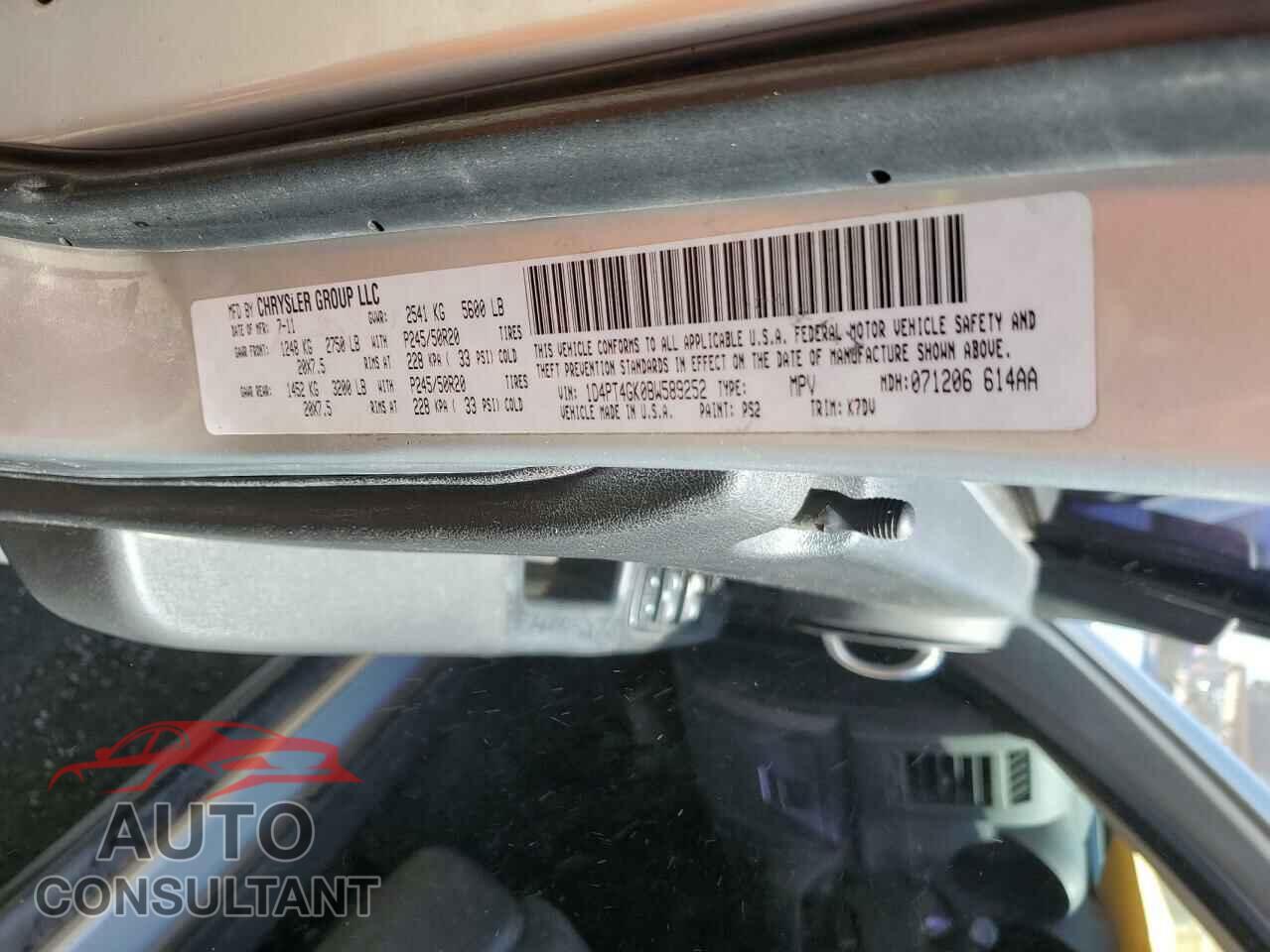 DODGE NITRO 2011 - 1D4PT4GK0BW589252