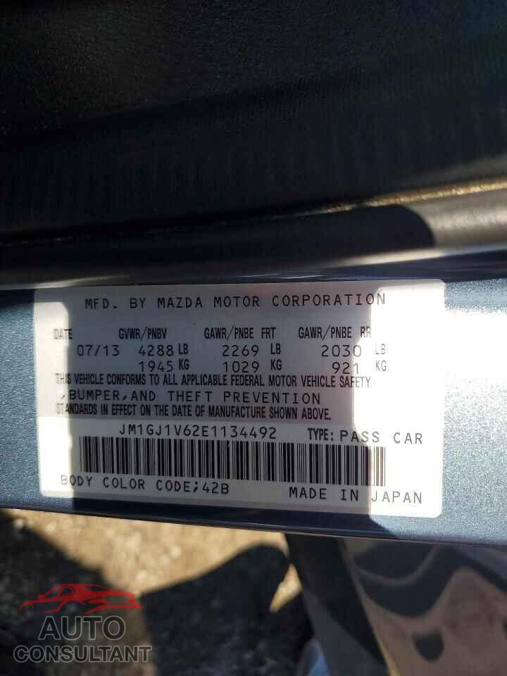 MAZDA 6 2014 - JM1GJ1V62E1134492
