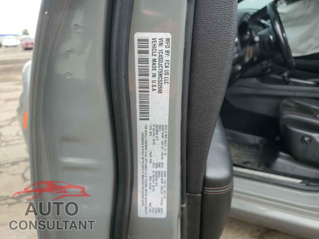 DODGE DURANGO 2021 - 1C4SDJCT5MC522698