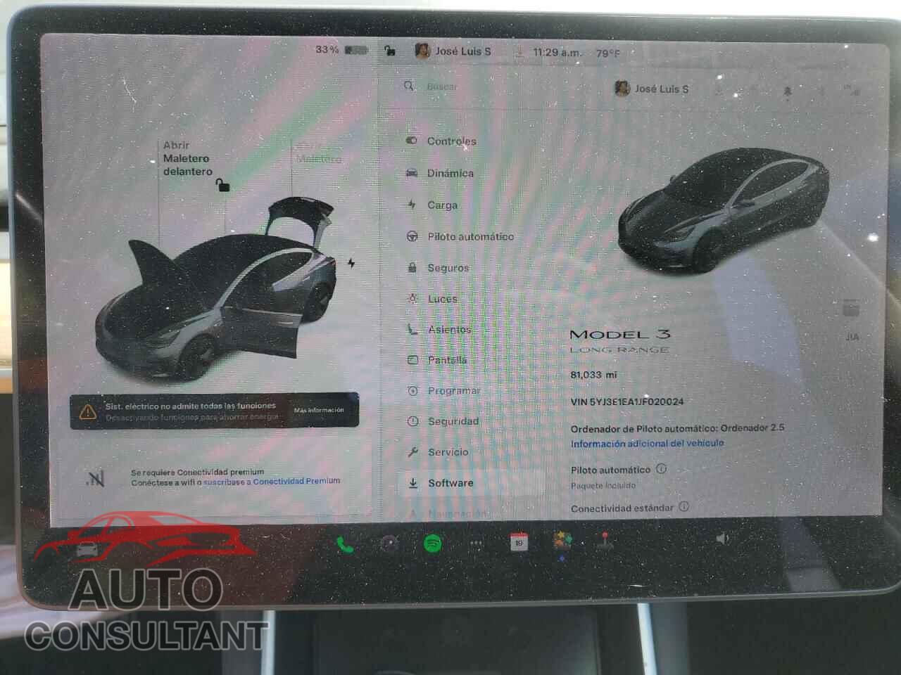 TESLA MODEL 3 2018 - 5YJ3E1EA1JF020024