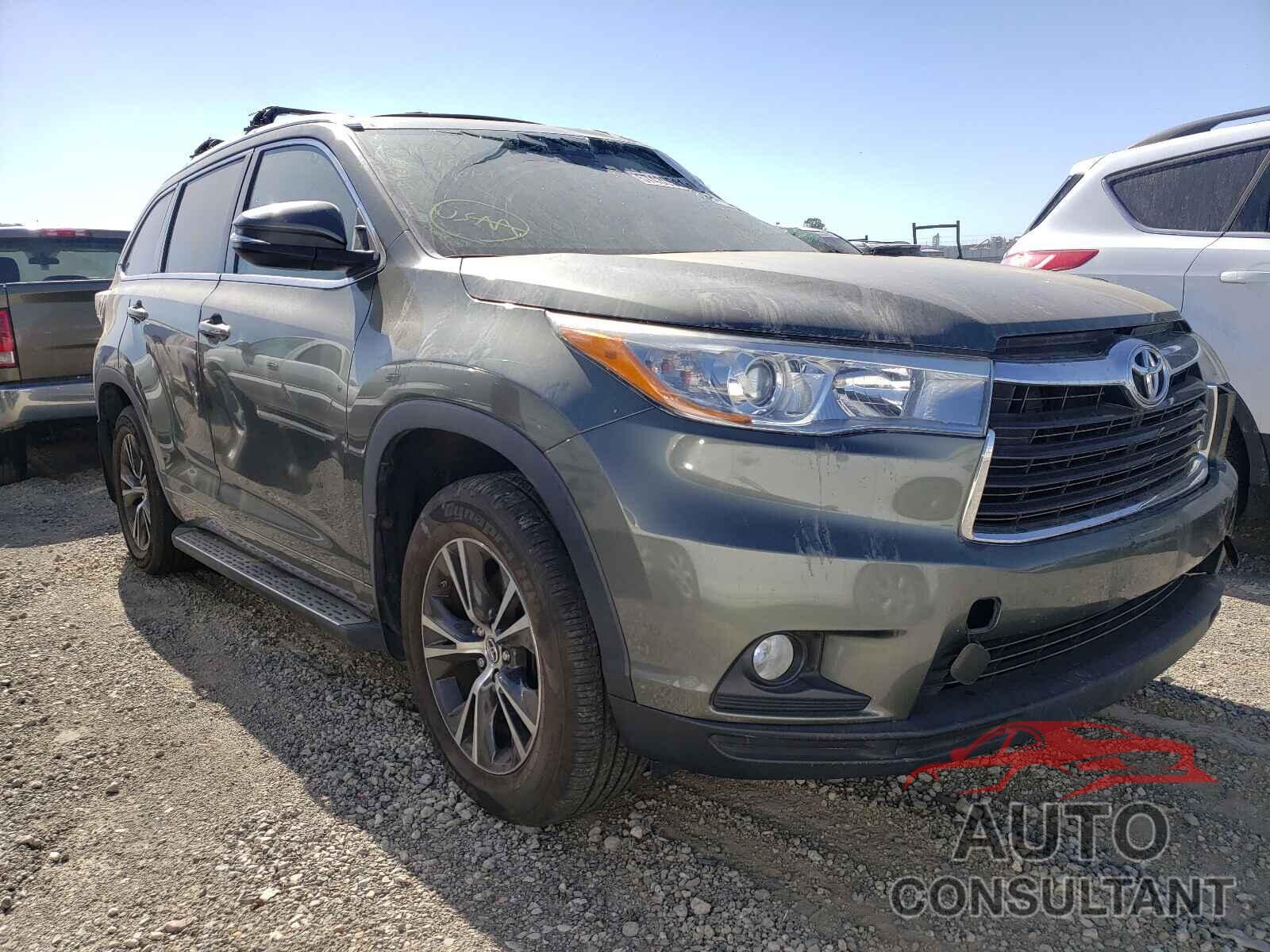 TOYOTA HIGHLANDER 2016 - 5TDJKRFH3GS249898