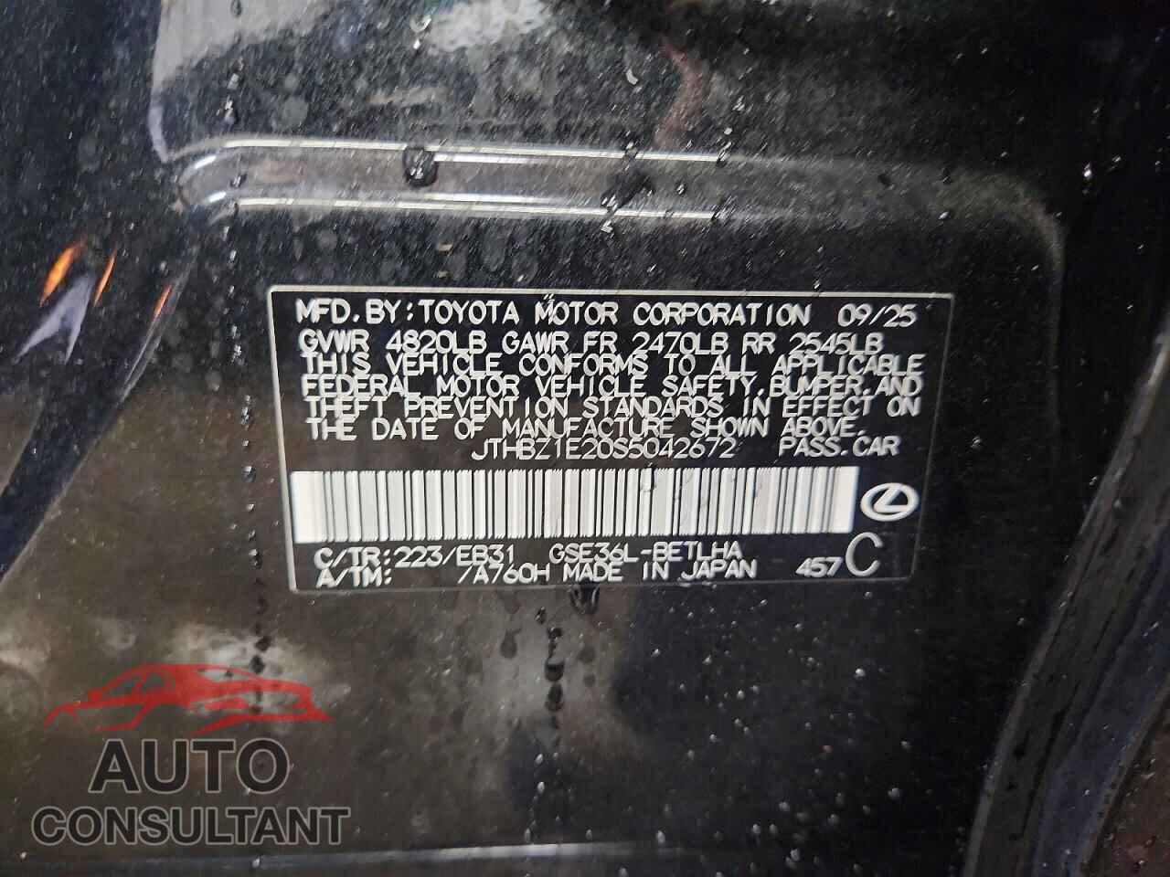 LEXUS IS 2025 - JTHBZ1E20S5042672